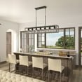 thumbnail image 5 of ACROMA Allegray 52in Farmhouse 7-light Linear Chandelier Rectangle Kitchen Island Pendant Driftwood, 5 of 5