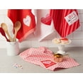 thumbnail image 4 of Contemporary Home Living Love Hearts Valentine's Day Kitchen Dishtowels - 28" - Red and Pink - Set, 4 of 6