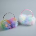 thumbnail image 5 of Ladies Ear Muffs Winter Soft Plush Earmuff Iridescent Gradient Multicolor Ear Warmers Winter Ear Muffs Fleece Ear Warmers Earmuffs for Girls (Color : 2, Size : One Size), 5 of 5