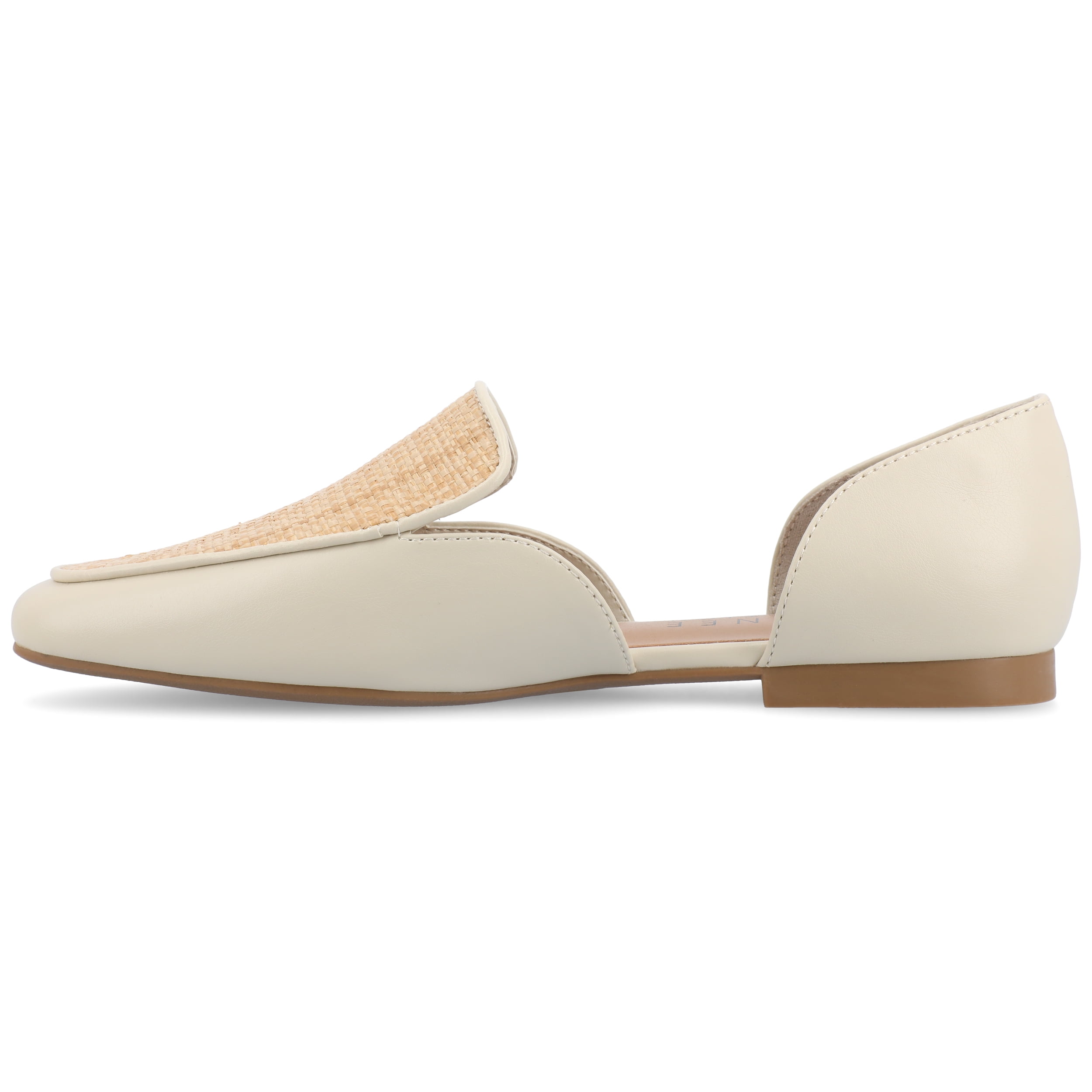 Journee Womens Kennza Soft Faux Leather Slip On Flats