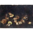 thumbnail image 2 of Luigi Serralunga 24x18 Black Ornate Framed Double Matted Museum Art Print Titled: Dead Nature with Mushrooms, 2 of 5