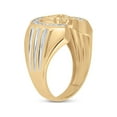 thumbnail image 4 of Diamond Princess 10kt Yellow Gold Mens Round Diamond Horseshoe Ring 1/4 Cttw, 4 of 4
