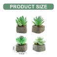 thumbnail image 2 of 4 Uds. De suculentas de simulación en macetas de piedra pequeñas, decoración del hogar a la moda, flores artificiales y plantas verdes, 2 of 5
