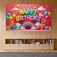 thumbnail image 7 of Colorful Happy Birthday Banner with Rainbow Sun Clouds Balloons and Gifts Backdrop Party Supplies Birthday Decoration Photography Props Birthday Party Decorations, 7 of 7