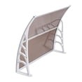 thumbnail image 6 of GVN 100 x 80 Household Application Door & Window Awnings Brown Board & White Holder, Entry Door Outdoor Window window Awning, Front Door Overhang Awning for Sun Shutter, Snow Protection, Hollow Sheet, 6 of 15