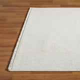 Gallery Detail: Luxe Weavers Machine Woven Cream 2X3 Area Rug Fringed Textured