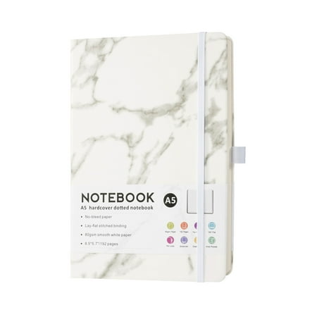 Lined Journal Notebook A5 Lined Hardcover PU Leather Writing Journal with 100 Gsm Paper 160 Pages Marble Design Gift for Women and Men Work & Note Taking 1 Pcs 8.38x5.83