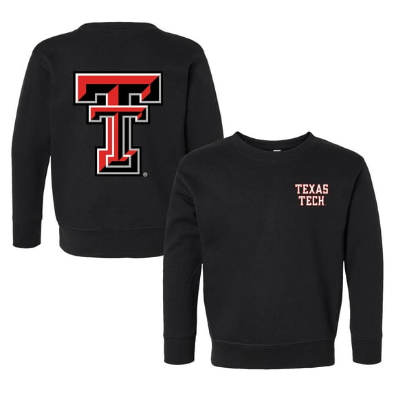 Toddler Chad & Jake Black Texas Tech Red Raiders Logo Pullover Sweatshirt
