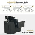 thumbnail image 6 of BarberPub Shampoo Chair with Ceramic Bowl Backwash Sink Salon Wash Station(Black), 6 of 10
