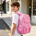 thumbnail image 2 of Fgnfyis School Backpack for Girls Breathable Mesh Gym Lightweight Comfortable Daily College Rucksack with Ventilated Padded Straps Kids Backpack Pink, 2 of 4