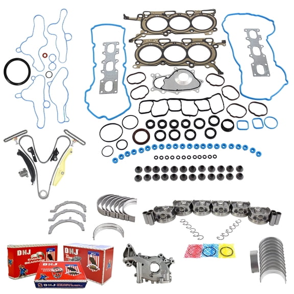 DNJ EK4298M Master Engine Rebuild Kit Fits Cars & Trucks 2011-2017 Ford 3.7L V6 24V DOHC 3726cc