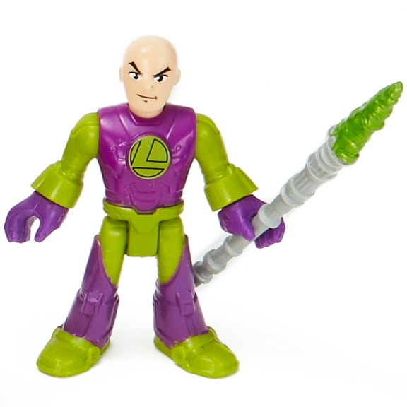 Replacement Part for Imaginext DC Super-Friends Super-Hero vs. Super-Villan Battles Playset - Poseable Lex Luthor Figure ~ Includes Weapon ~ Works Great with Other playsets Too!