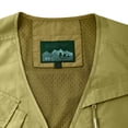 thumbnail image 5 of RYDCOT Men's Casual Lightweight Outdoor Fishing Work Sai Travel Photo Cargo Vest Sleeveless Jacket Multi Pockets Khaki, 5 of 7