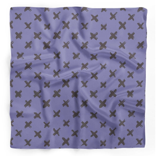 Bimba Purple Brush Stroke Abstract Pure Silk Printed Head Bandanas Summer Neck Wrap Scarf 40 x 40 Inches