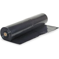 HTYSUPPLY - Black Plastic Sheeting - 2 mil - (10' x 100') - Black Plastic Tarp, Polyethylene Vapor Barrier Plastic Sheeting, Black Painters Tarp, Roll of Lightweight Plastic