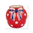 thumbnail image 2 of American-style Resin Vases, July 4th Patriotic Floral Arrangement Decor, 7.8H x 8.5 in Diameter Decorative Resin Vase, Indoor Tabletop Home Accent Ornament, 2 of 6