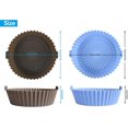 thumbnail image 2 of Jaune Moutarde + Gris Clair 2 Pcs Panier en Silicone Accessoires de Friteuse, Panier en Silicone Réutilisable 16.5x14.5cm pour Airfryer, micro-ondes, 2 of 4