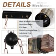 thumbnail image 2 of iMeshbean 6-Light Rustic Chandelier Farmhouse Wood Beam Hanging Industrial Pendant Lighting Vintage Ceiling Light Fixture 6 Heads for Dining Table Kitchen Island Bar Coffee Billiard Pool Table, 2 of 8