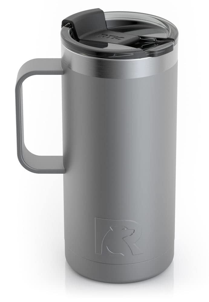 RTIC 20 oz Coffee Travel Mug with Lid and Handle, Stainless Steel  Vacuum-Insulated Mugs, Leak, Spill Proof, Hot Beverage and Cold, Portable  Thermal Tumbler Cup for Car, Camping, Olive 