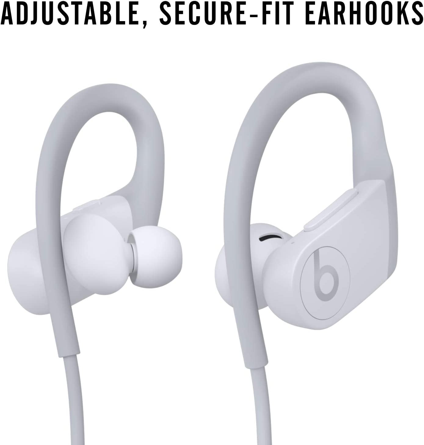 Sweat Resistant Earbuds 15 Hours of Listening Time Powerbeats High-Performance Wireless Earphones Class 1 Bluetooth Latest Model White Apple H1 Headphone Chip 