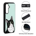 thumbnail image 2 of WIRESTER Shockproof Soft Rubber Cover Case for Samsung Galaxy A16 5G 6.7", Black White Tuxedo Cat On Aero Blue Background, 2 of 5