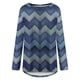 thumbnail image 4 of Pntutb Mujeres Moda Casual Socket Geometría Impreso Manga Larga Cuello Redondo tops Pntutb Pntutb-1770, 4 of 5