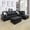Black#2, variant on 103 Inch Modular Sectional Sofa, MLKHFAP Faux Leather L Shaped 6 Seats Sofa with Storage Ottoman, Extra Headrests, Sectional Couches Furniture for Living Room, Apartment, White