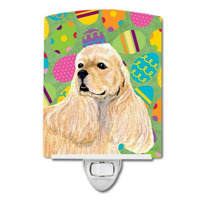 Carolines Treasures SS4867CNL Cocker Spaniel Easter Eggtravaganza Ceramic Night Light