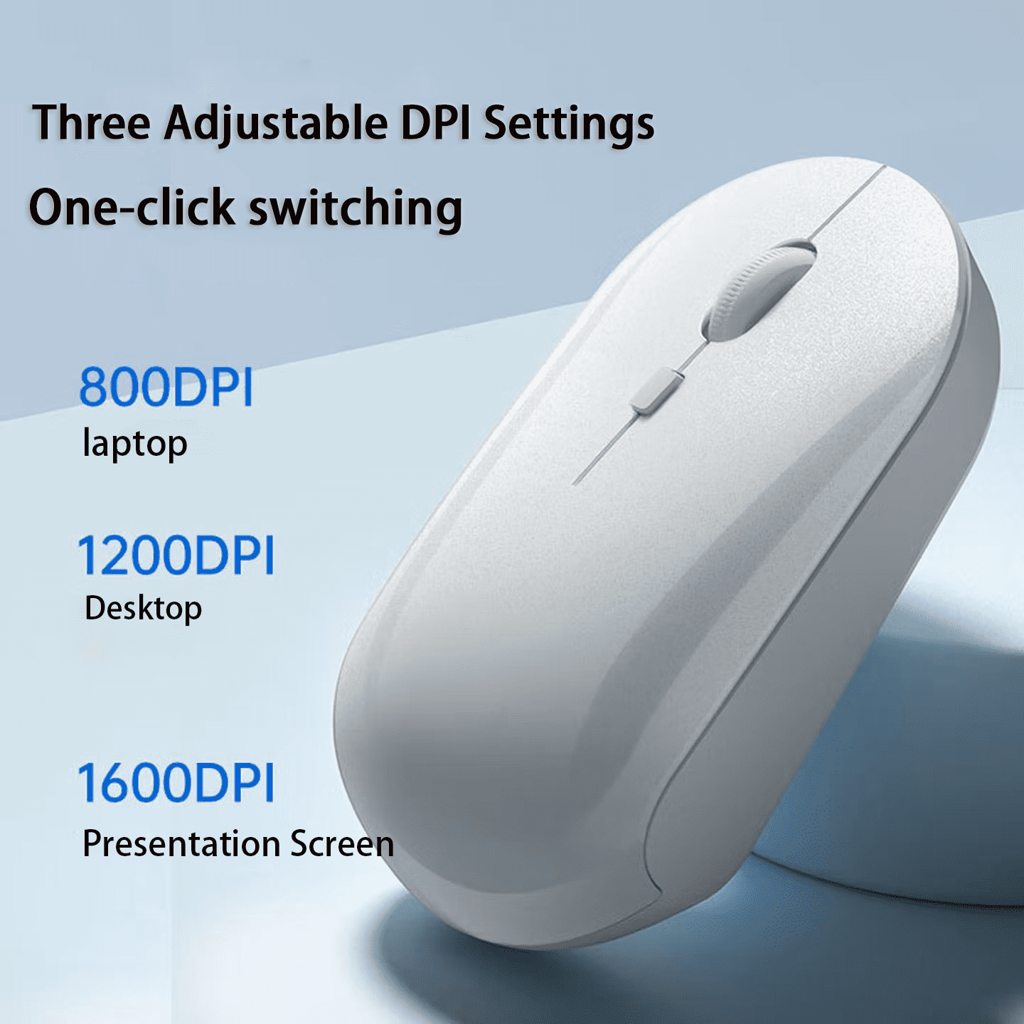 HP M241 Quiet Wireless Mouse, Dual Bluetooth & 2.4GHz, Quiet Clicks, 24-Month Battery,1600 DPI, Ambidextrous, Eco-Friendly Design, Multi-OS, White