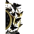 thumbnail image 2 of 22" Round Gold and Silver Butterfly Wall Clock, 2 of 5