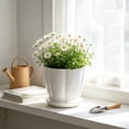 thumbnail image 2 of 5.5 Inch Plant Pots with Drainage and Saucers, Plastic Flower Pots for Indoor and Outdoor Plants, Stackable Nursery Planters for Houseplants and Herbs, Terracotta, 2 of 6