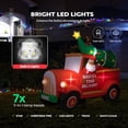 thumbnail image 6 of SPECSTAR 7.5ft Long Christmas Inflatable Santa on Red Truck with Tree Led Lighted Blow up Outdoor Yard Decoration, 6 of 11