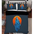thumbnail image 1 of 3D Azul Lobo Funda de edredón Juego de ropa de cama Fundas de almohada 21, 1 of 2