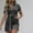 Gray, variant on TMOYZQ Summer Dresses for Women 2024, Womens Bodycon Denim Dress Casual Short Sleeve Zipper Jean Dress Sexy Mini Short Dress with Belt and Pockets, Gifts for Her