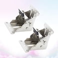 thumbnail image 1 of BESTYASH 2pcs Self Locking Table Leg Bracket Metal Silver Professional Furniture, 1 of 8
