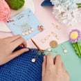 thumbnail image 3 of 10 Pcs Number 0-9 Stitch Markers Alloy Enamel Crochet Stitch Marker Charms Locking Stitch Marker with Gourd Pins for Knitting Weaving Sewing Jewelry Making Misty Rose colorful DIY, 3 of 6