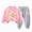 G253-Pink, variant on HFHAPW Toddler Kids Girl Clothes Fall Winter Outfits Long Sleeve Crew Neck Sweatshirts Pants Set 2Pcs,3-4 Y