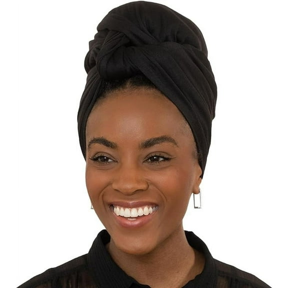 Head Wraps for Black Women - African Hair Wrap & Hair Scarf - Jersey Hair Turbans for Women - Soft & Breathable Headwrap