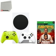 Microsoft Xbox Series S 512GB All-Digital Video Game Console with Extra Wireless Controller - Electric Volt - Far Cry 6 Standard Edition and Microfiber Cleaning Cloth