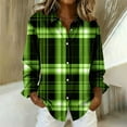 thumbnail image 2 of ZUKMRJPC Womens Button Down Shirts Long Sleeve Loose Fit Vintage Plaid Shirt Jacket Fall Fashion Lightweight Casual Work Shirt, 2 of 3