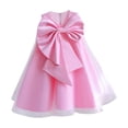 thumbnail image 4 of Toimothcn Toddler Girls Dress Sleeveless Casual Solid Color Bowknot Wedding Dress Soft Lovely Princess Ballgown Girl's Sundress 3-4 Years, 4 of 4