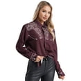 thumbnail image 2 of Lejafay Women's Embroidered Western Cowboy Vintage Button Down Long Sleeve Retro Collared Type F S, 2 of 7