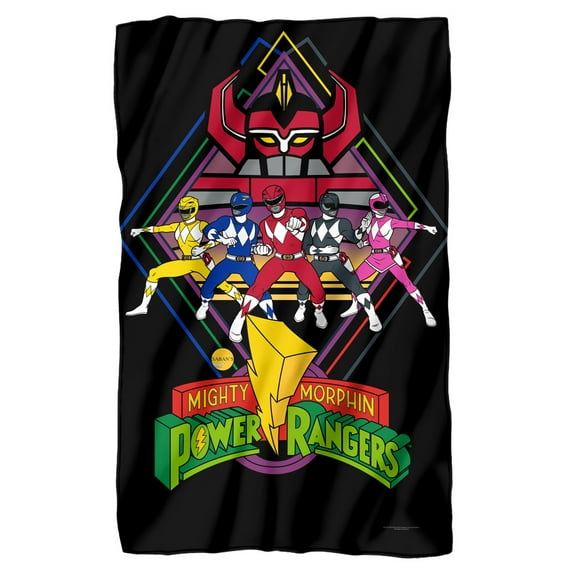 Power Rangers Megazord Rangers Fleece Blanket 36' x 58'