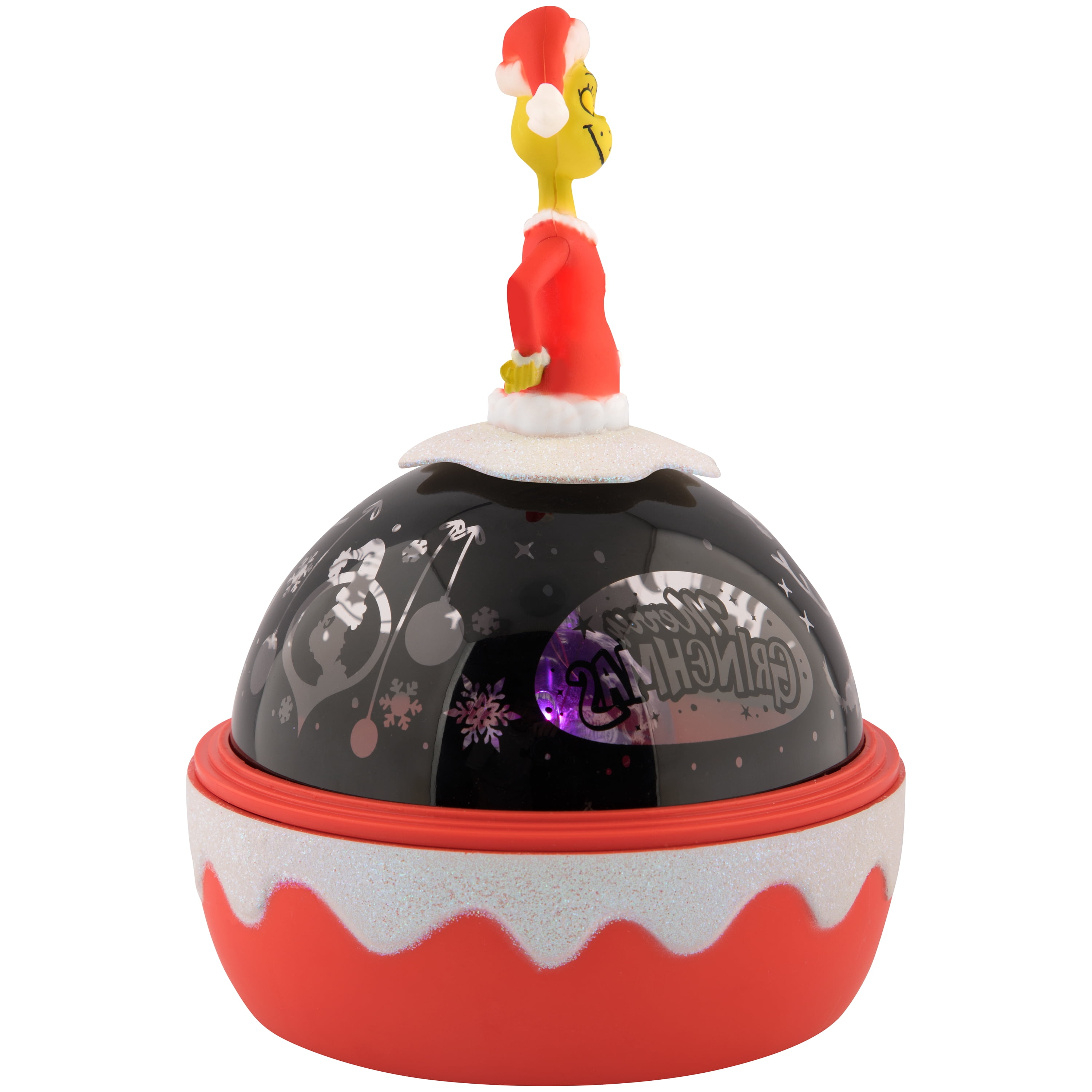 Christmas Tabletop Shadow Lights Projector Lights Holiday Decor with Grinch Topper by Dr. Seuss
