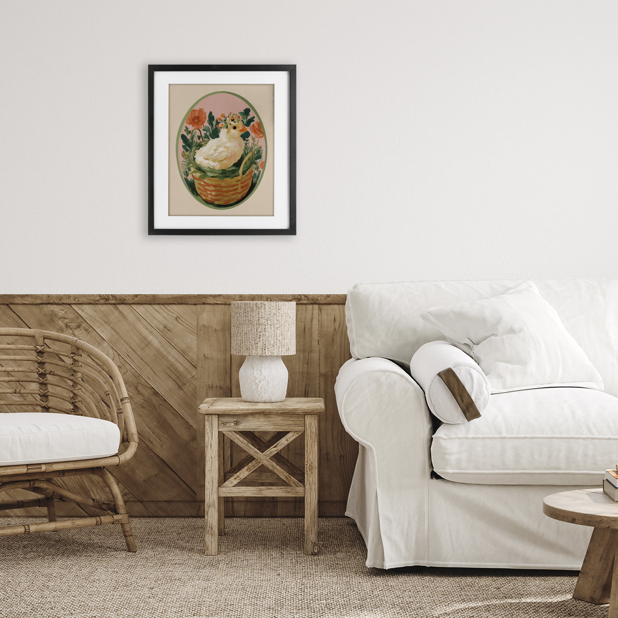 Stupell Industries Bloom Nest Chick Black Framed Print Under Glass, design by Yen