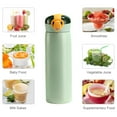 thumbnail image 5 of 1 taza de agua aislada de acero inoxidable 304, pequeña, fresca, simple, con tapa abatible, taza con pajita, taza aislante portátil, 5 of 5