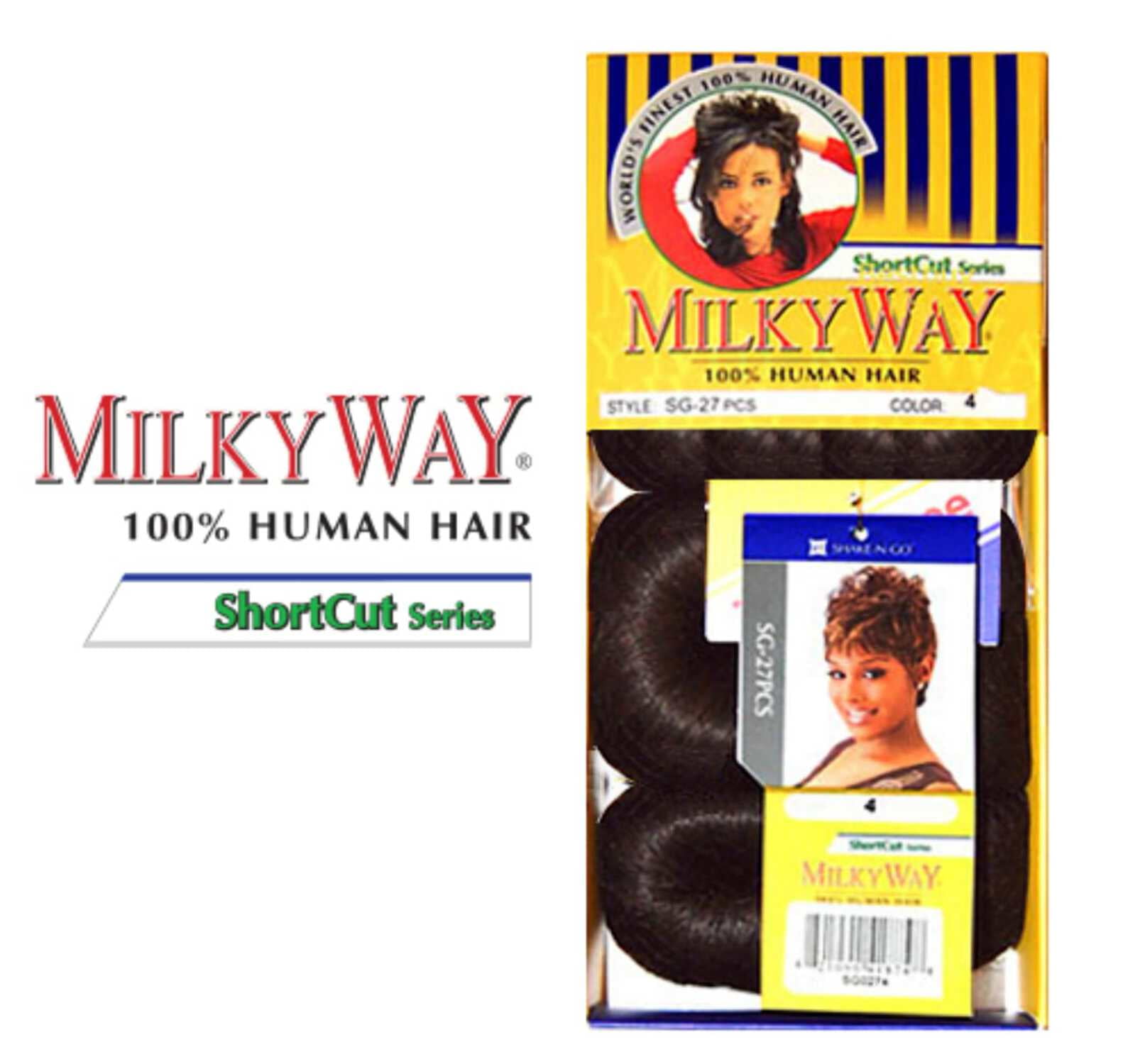Milky Way Human Hair Weave Short Cut Series SG 27Pcs 1b Walmart
