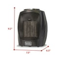 thumbnail image 4 of BLACK+DECKER Personal Ceramic 1500W Indoor Electric Desktop Space Heater, Black, 4 of 9