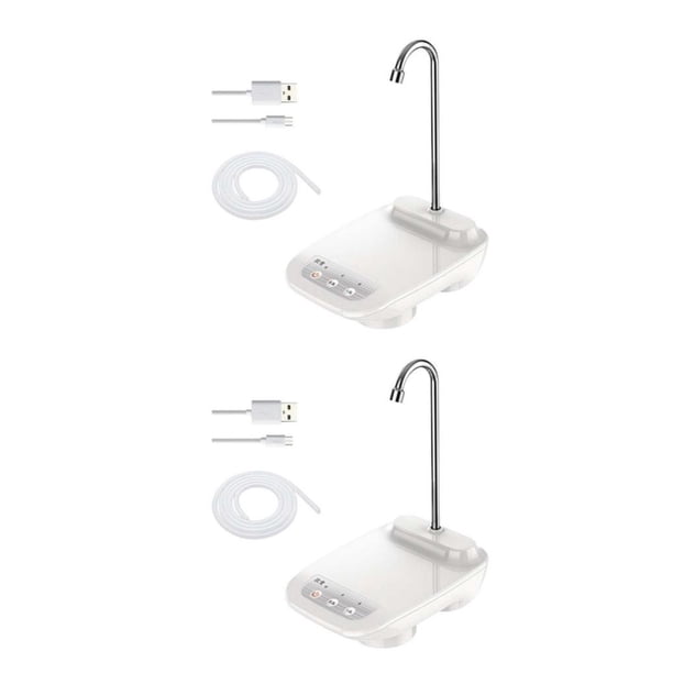 Dispensador de agua eléctrico portátil Naiovety para agua potable camping hogar 2piezas Blanco