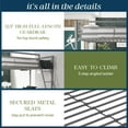 thumbnail image 5 of Novogratz Maxwell Twin-Over-Twin Metal Bunk Bed with Ladder and Guardrails, Easy Assembly, Grey, 5 of 19
